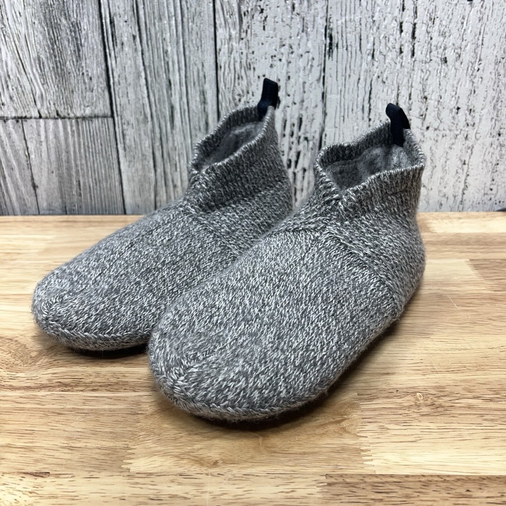 BOMBAS The Gripper Slippers Gray‎ Women's Size M (9-11.5) Cozy Non-Slip Wool
